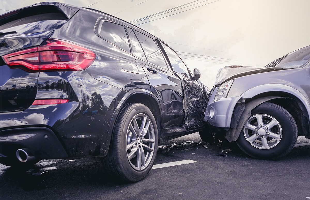 Dos vehículos que han sufrido un accidente
